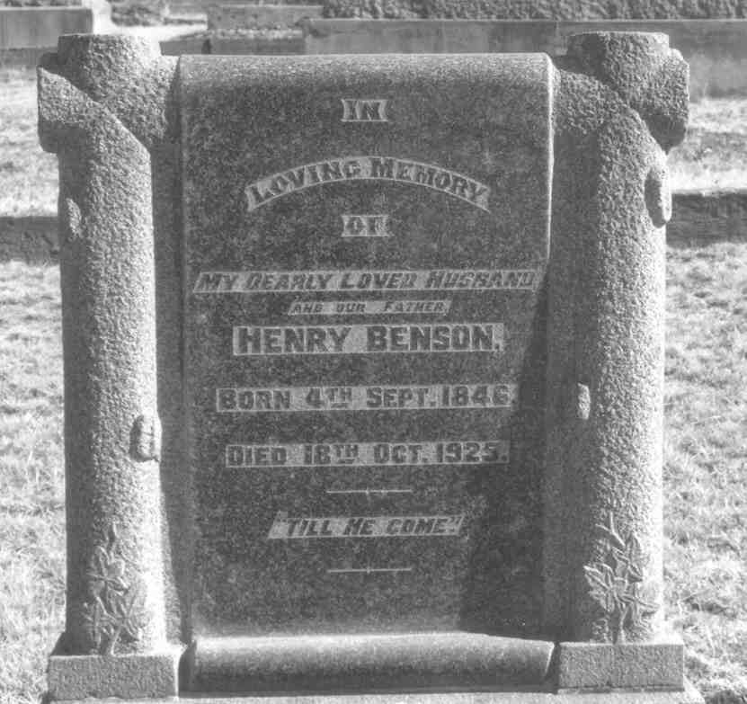 BENSON Henry 1846-1925