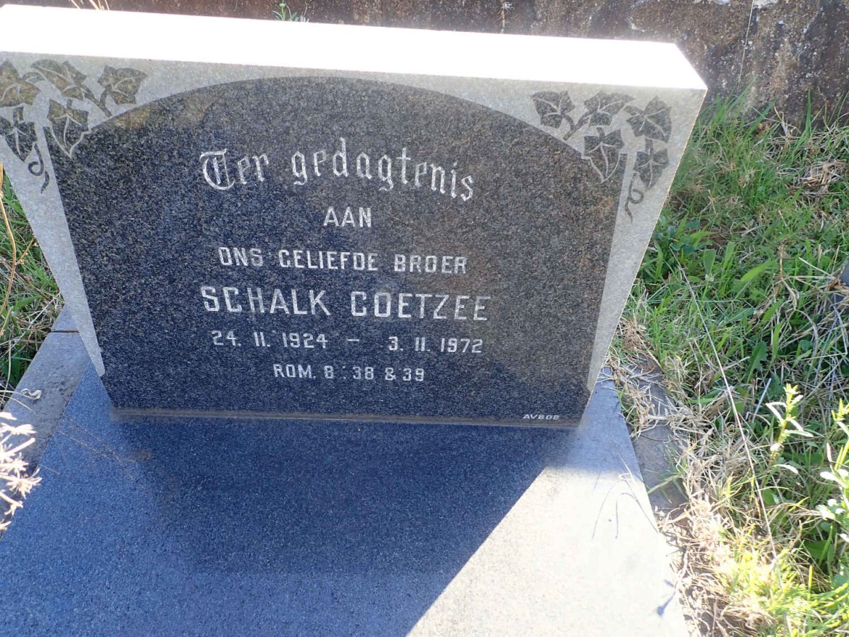 COETZEE Schalk 1924-1972