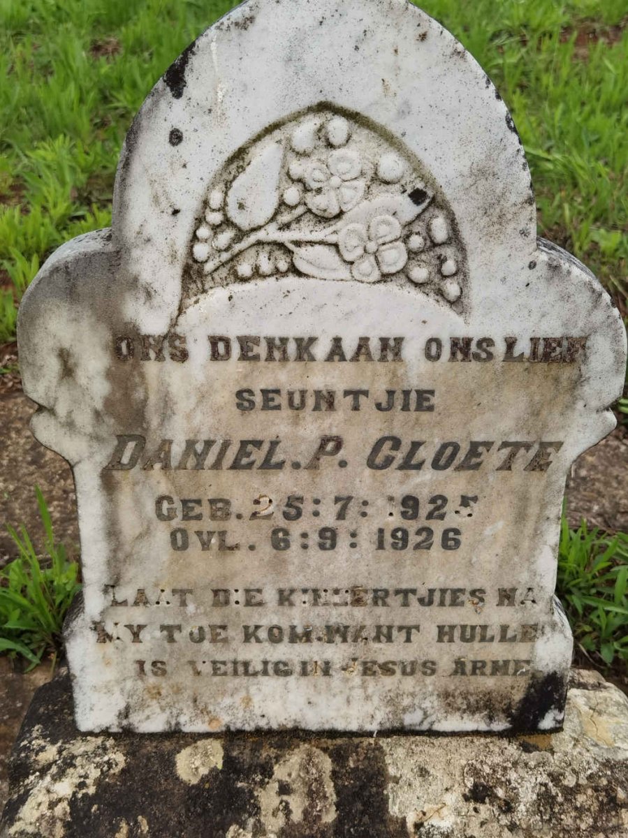 CLOETE Daniel P. 1925-1926