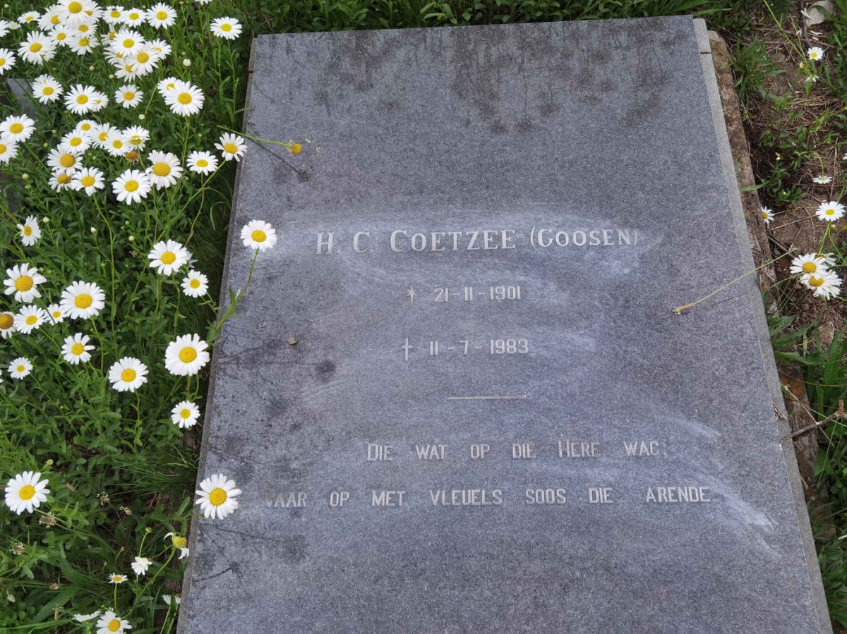 COETZEE H.C. nee GOOSEN 1901-1983
