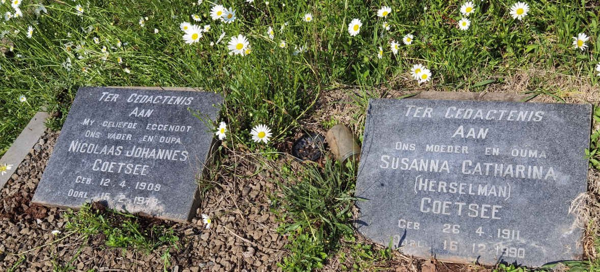 COETSEE Nicolaas Johannes 1908-1978 &amp; Susanna Catharina HERSELMAN 1911-1990