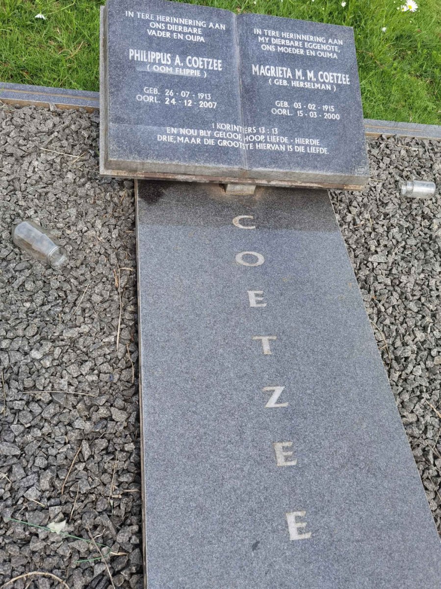 COETZEE Philippus A. 1913-2007 &amp; Magrieta M.M. HERSELMAN 1915-2000
