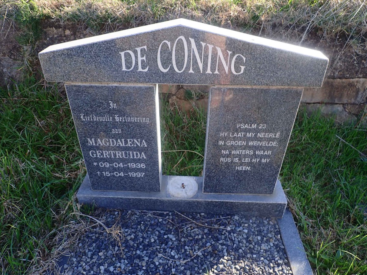 CONING Magdalena Gertruida, de 1936-1997