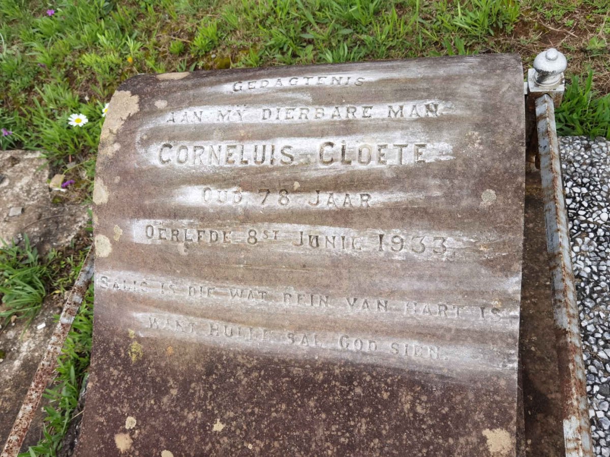 CLOETE Cornelius -1933