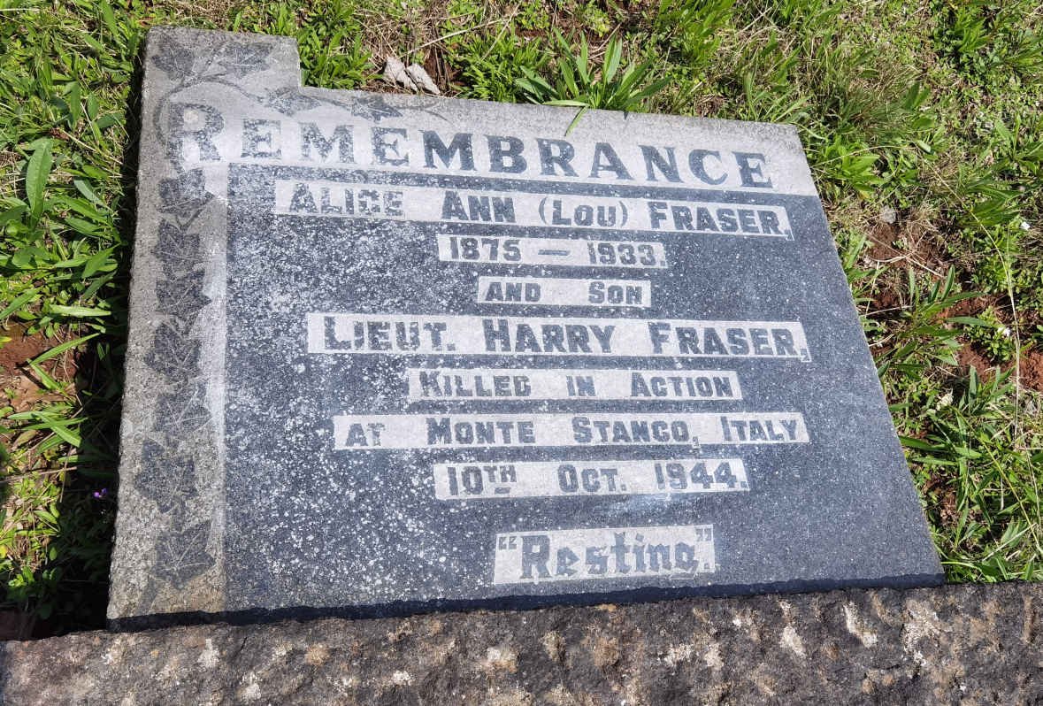 FRASER Alice Ann 1875-1933 :: FRASER Harry -1944