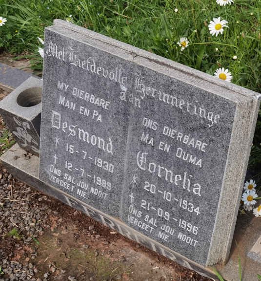 FERREIRA Desmond 1930-1989 &amp; Cornelia 1934-1996