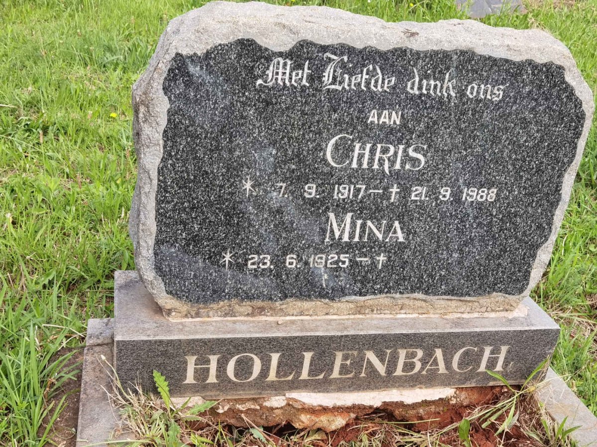 HOLLENBACH Chris 1917-1988 &amp; Mina 1925-