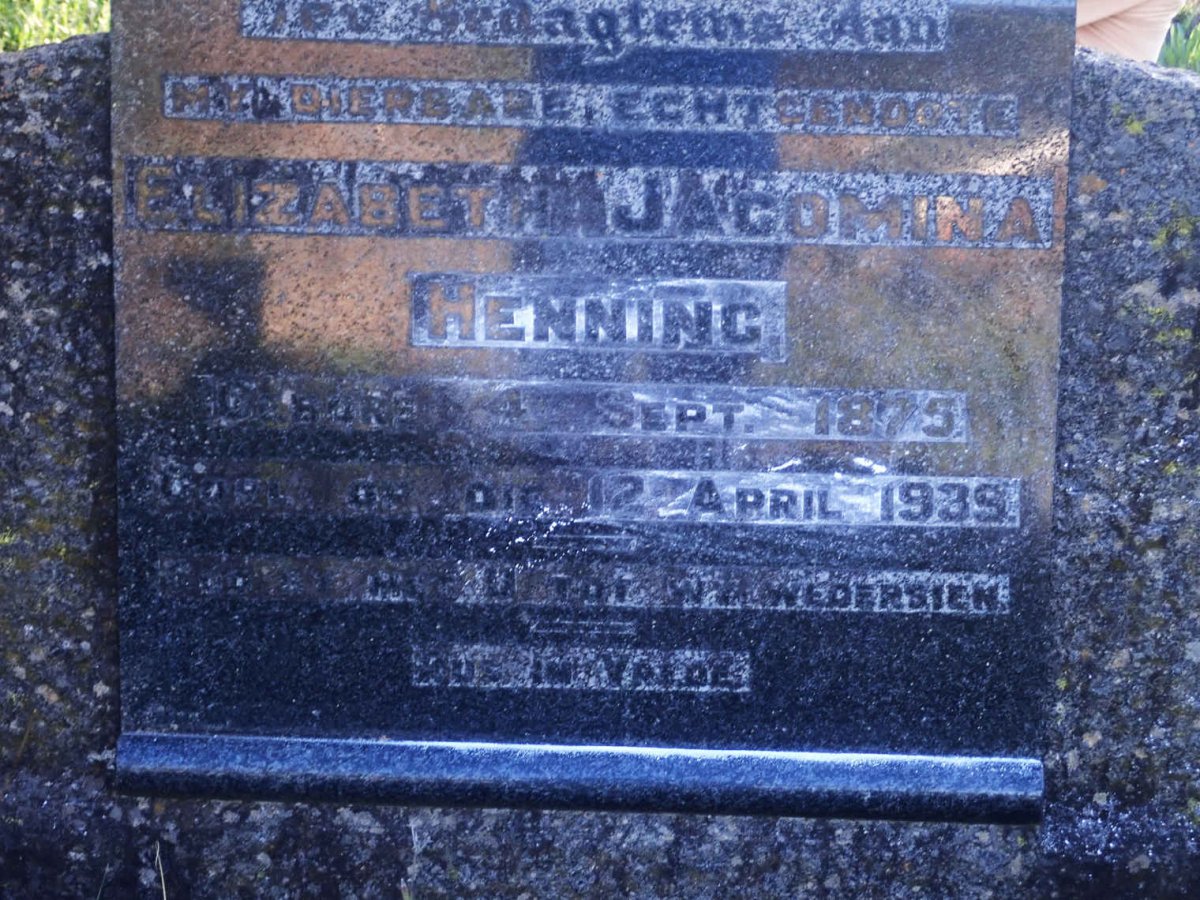 HENNING Elizabeth Jacomina 1875-1939