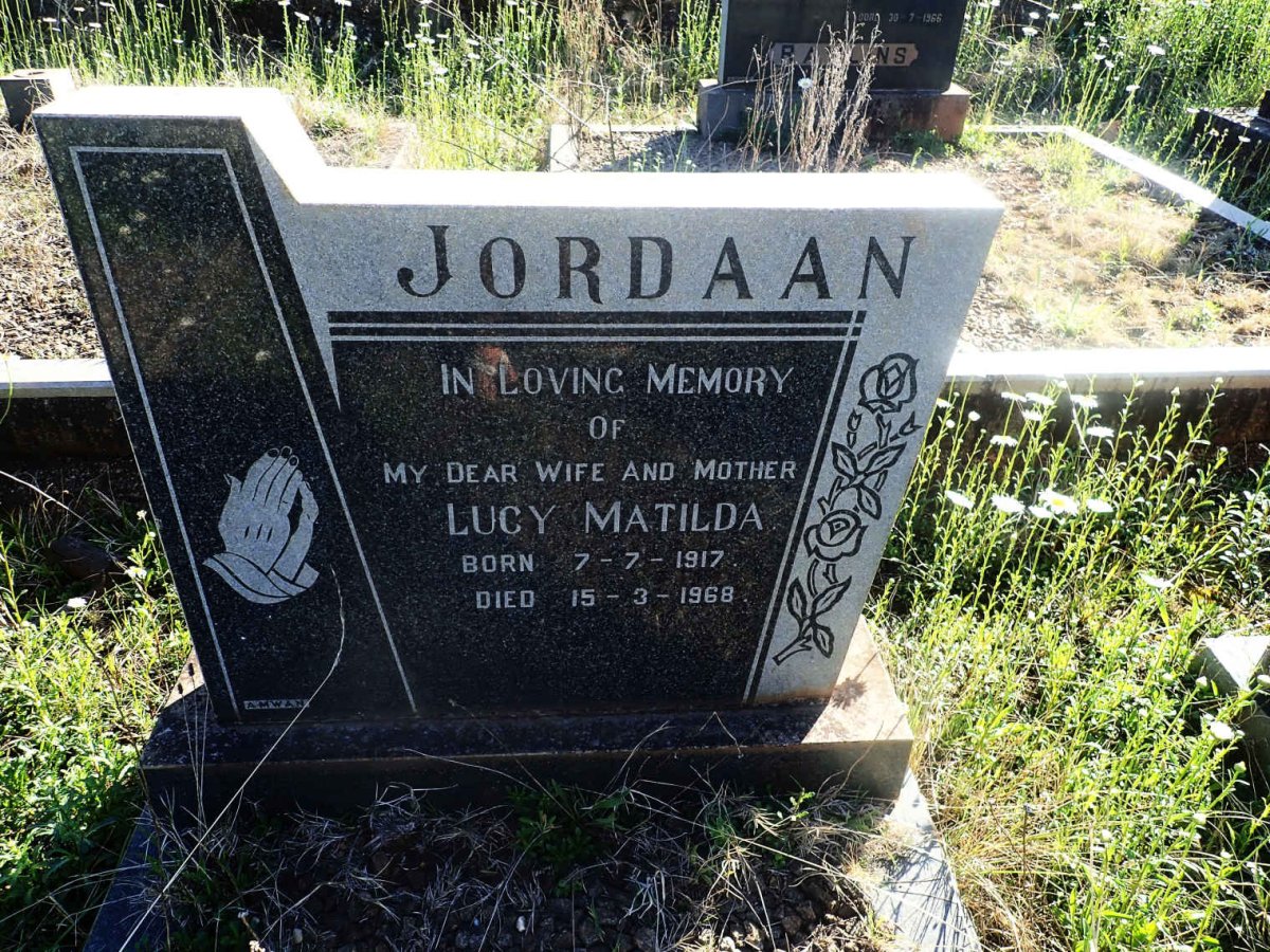 JORDAAN Lucy Matilda 1917-1968