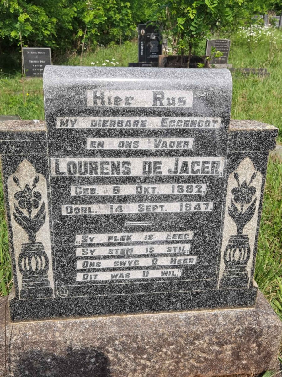 JAGER Lourens, de 1892-1947
