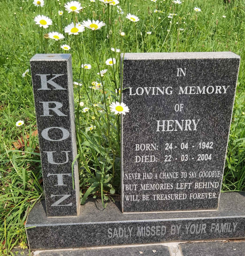 KROUTZ Henry 1942-2004
