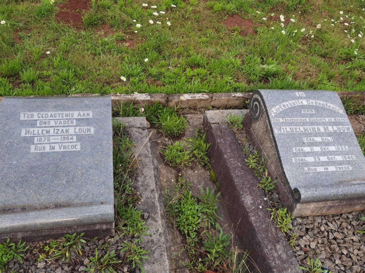 LOUW Willem Izak 1875-1954 &amp; Wilhelmina M. NEL 1883-1940