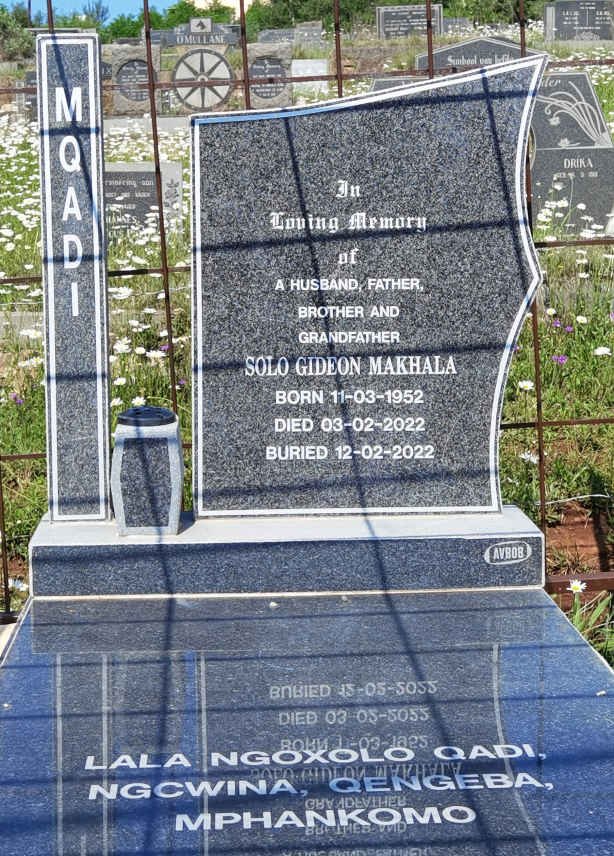 MQADI Solo Gideon Makhala 1952-2022