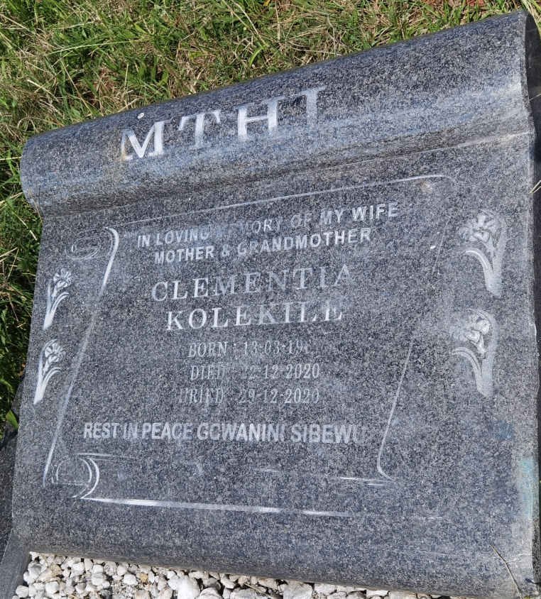 MTHI Clementia Kolekile 196?-2020