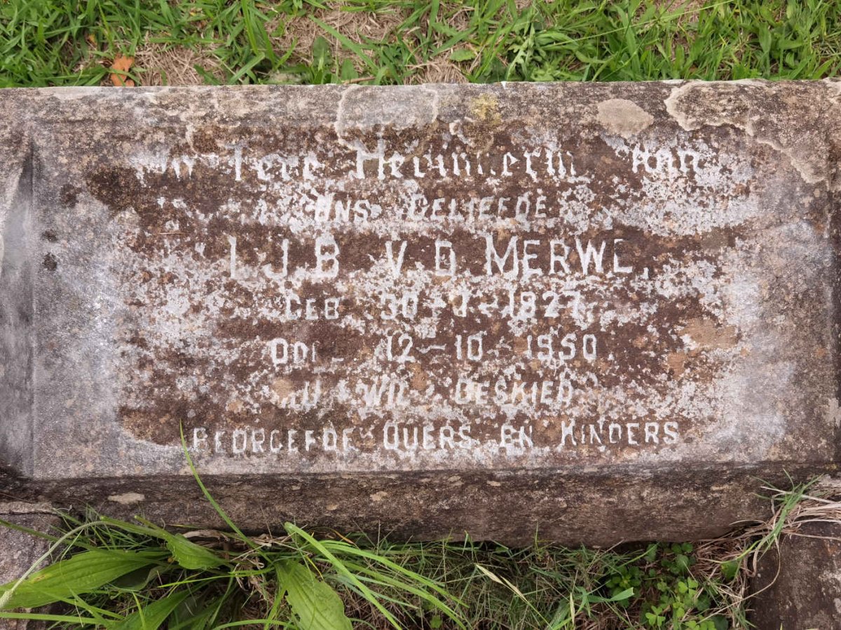 MERWE I.J.B., v.d. 1927-1950