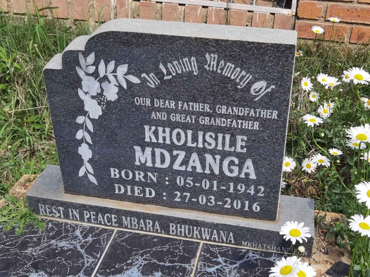 MDZANGA Kholosile 1942-2016