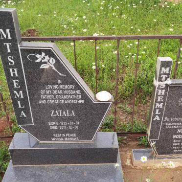 MTSHEMELA Zatala 1935-2011 :: MTSHEMELA Nozolile Nodazidele 1939-2013