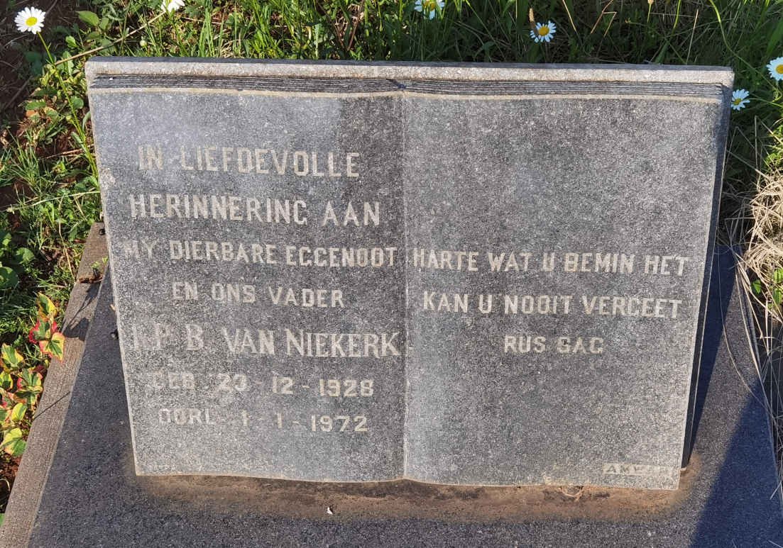 NIEKERK I.P.B., van 1928-1972