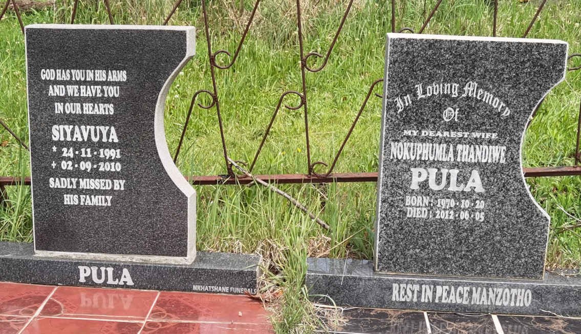 PULA Siyavuya 1991-2010 :: PULA Nokuphumla Tandiwe 1970-2012