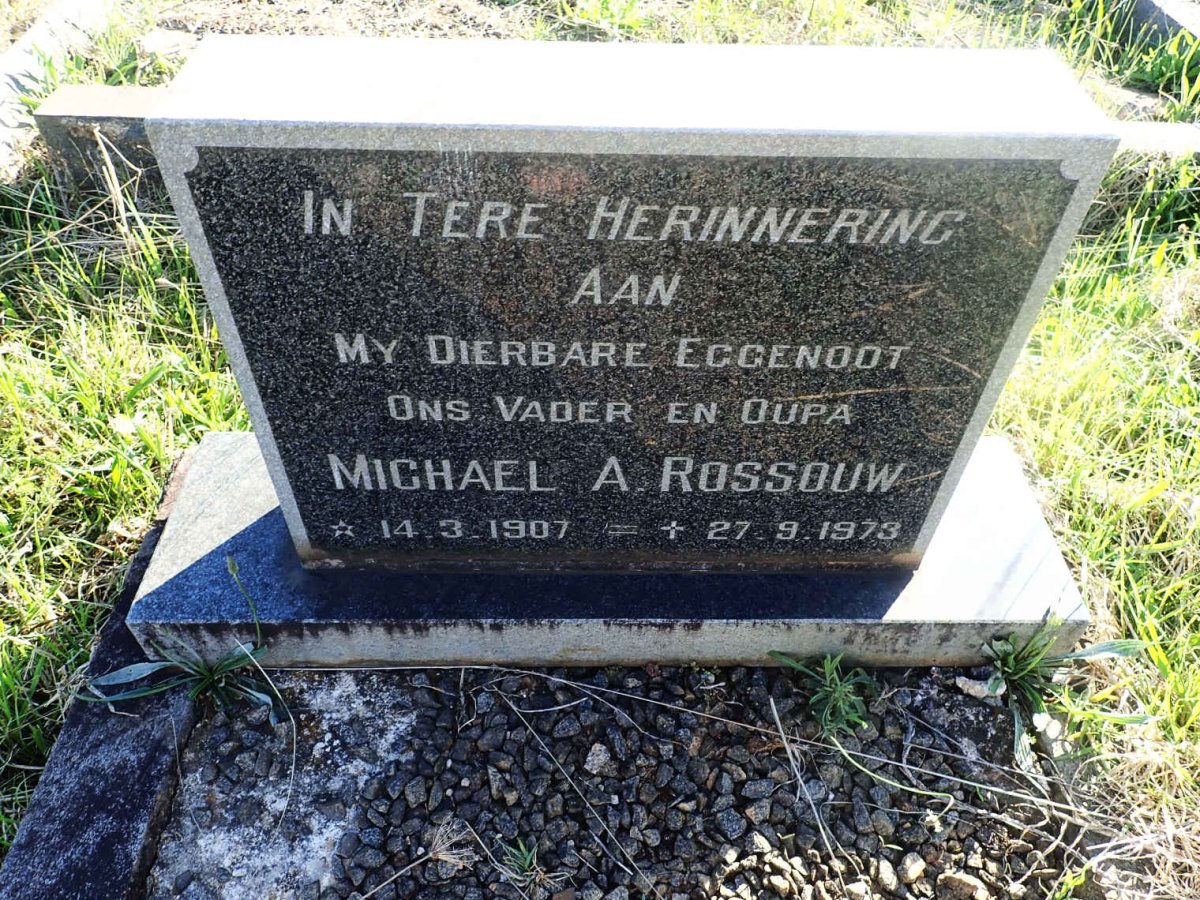 ROSSOUW Michael A. 1907-1973