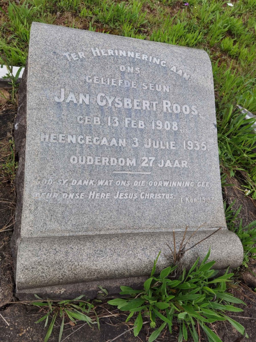 ROOS Jan Gysbert 1908-1935