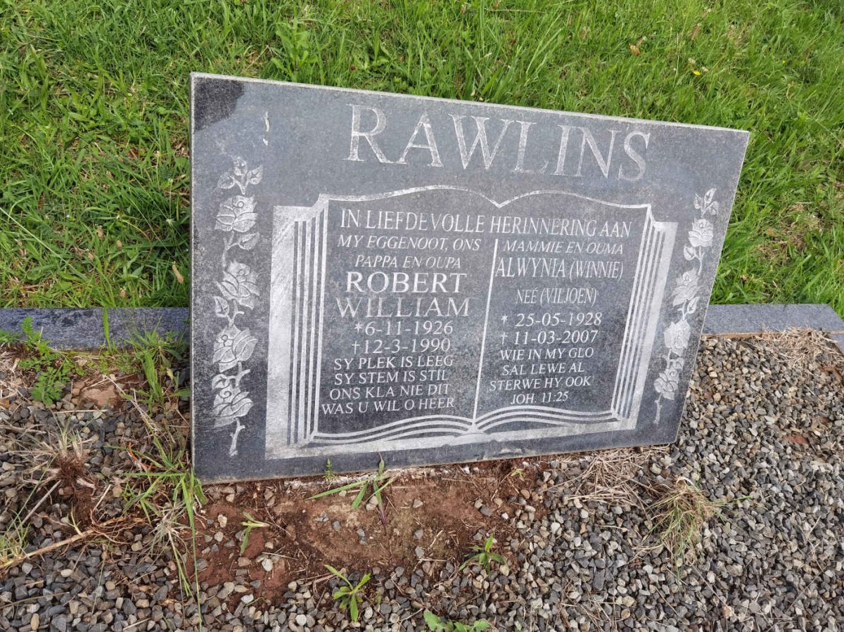 RAWLINS Robert William 1926-1990 &amp; Alwynia VILJOEN 1928-2007