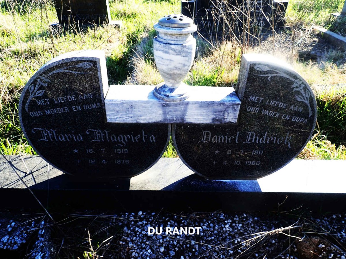RANDT Daniel Didrick, du 1911-1986 &amp; Maria Magrieta 1919-1976