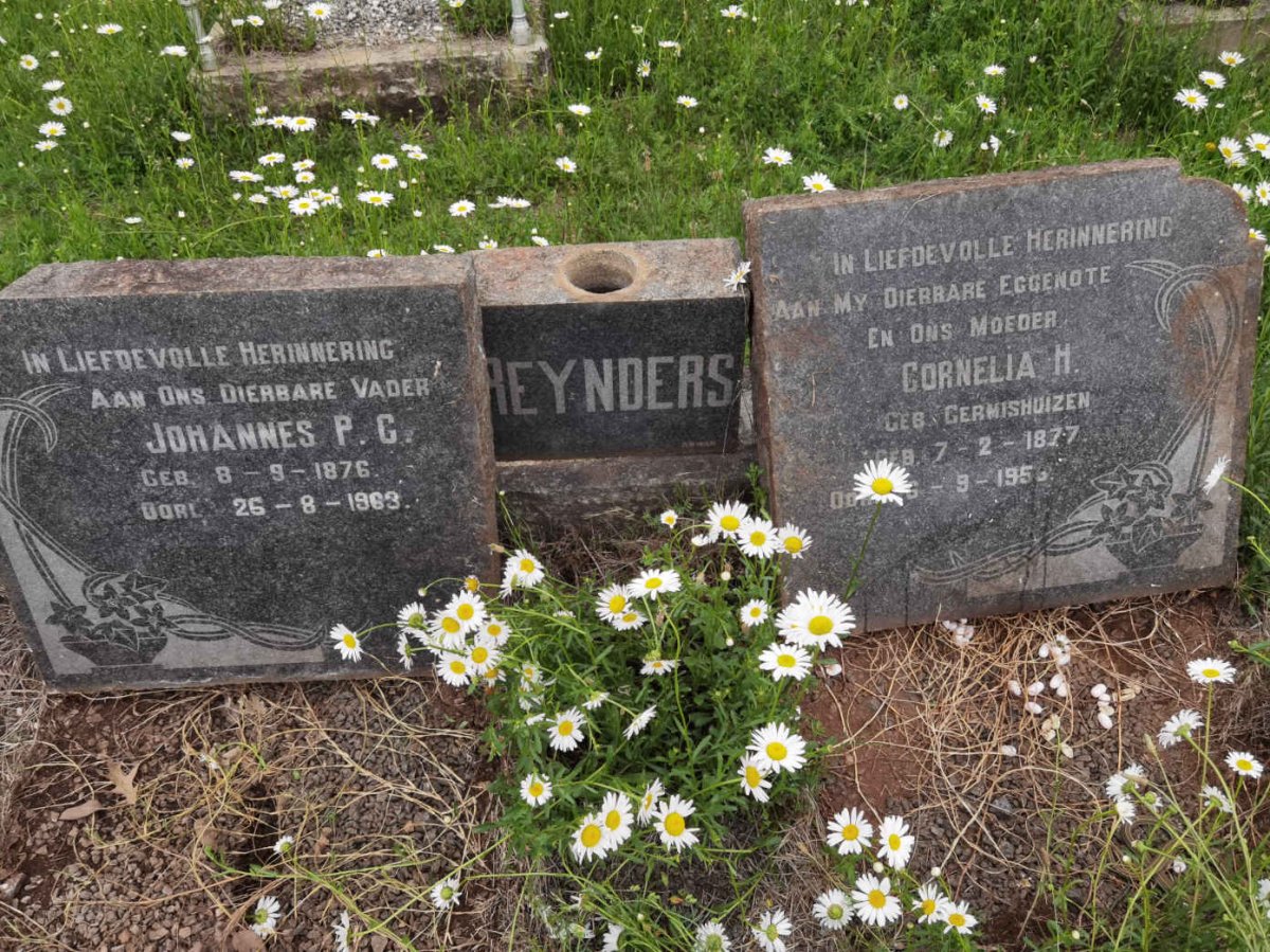 REYNDERS Johannes P.C. 1876-1963 &amp; Cornelia H. GERMISHUIZEN 1877-195?