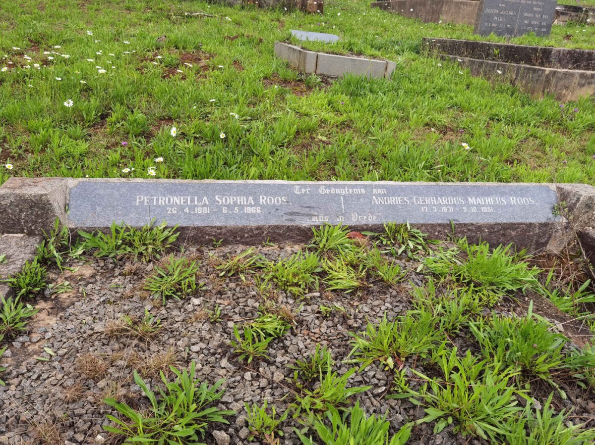 ROOS Andries Gerhardus Matheus 1871-1951 &amp; Petronella Sophia 1881-1966