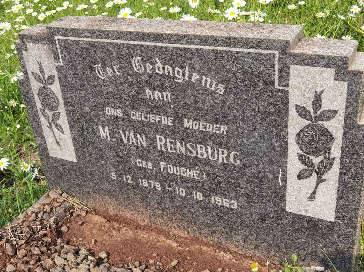 RENSBURG M., van nee FOUCHE 1878-1963