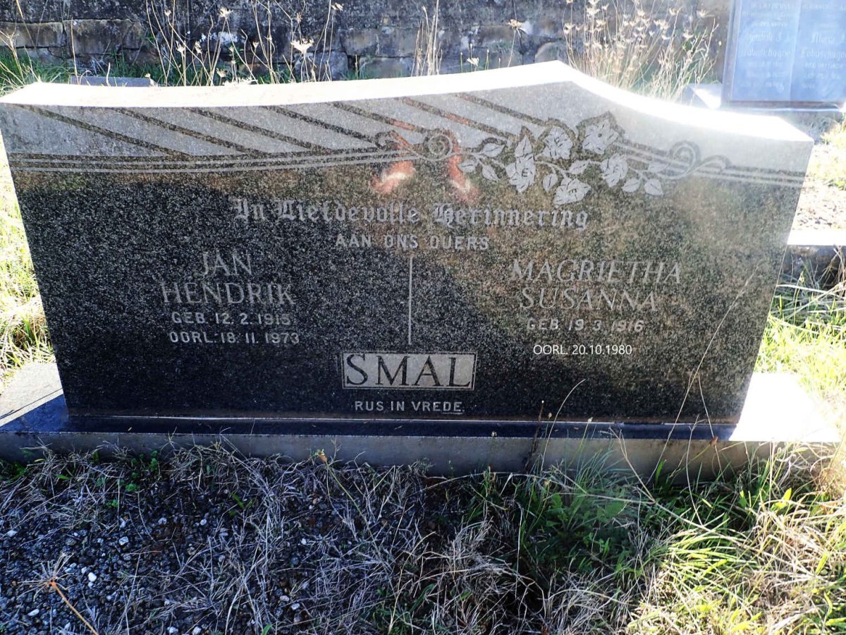 SMAL Jan Hendrik 1915-1973 &amp; Magrietha Susanna 1916-1980