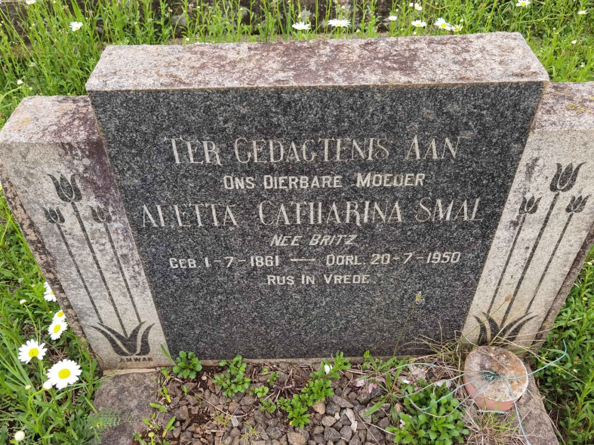 SMAL Aletta Catharina nee BRITZ 1861-1950