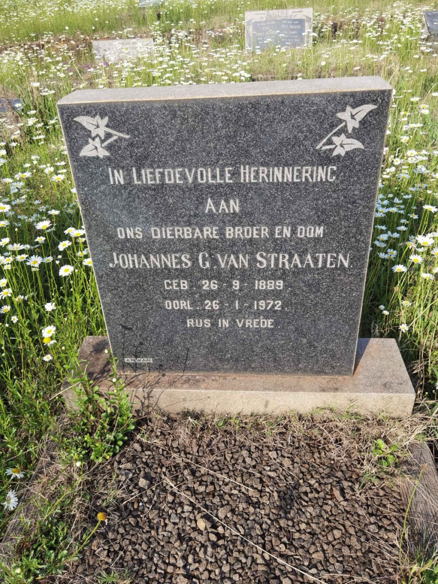 STRAATEN Johannes G., van 1889-1972