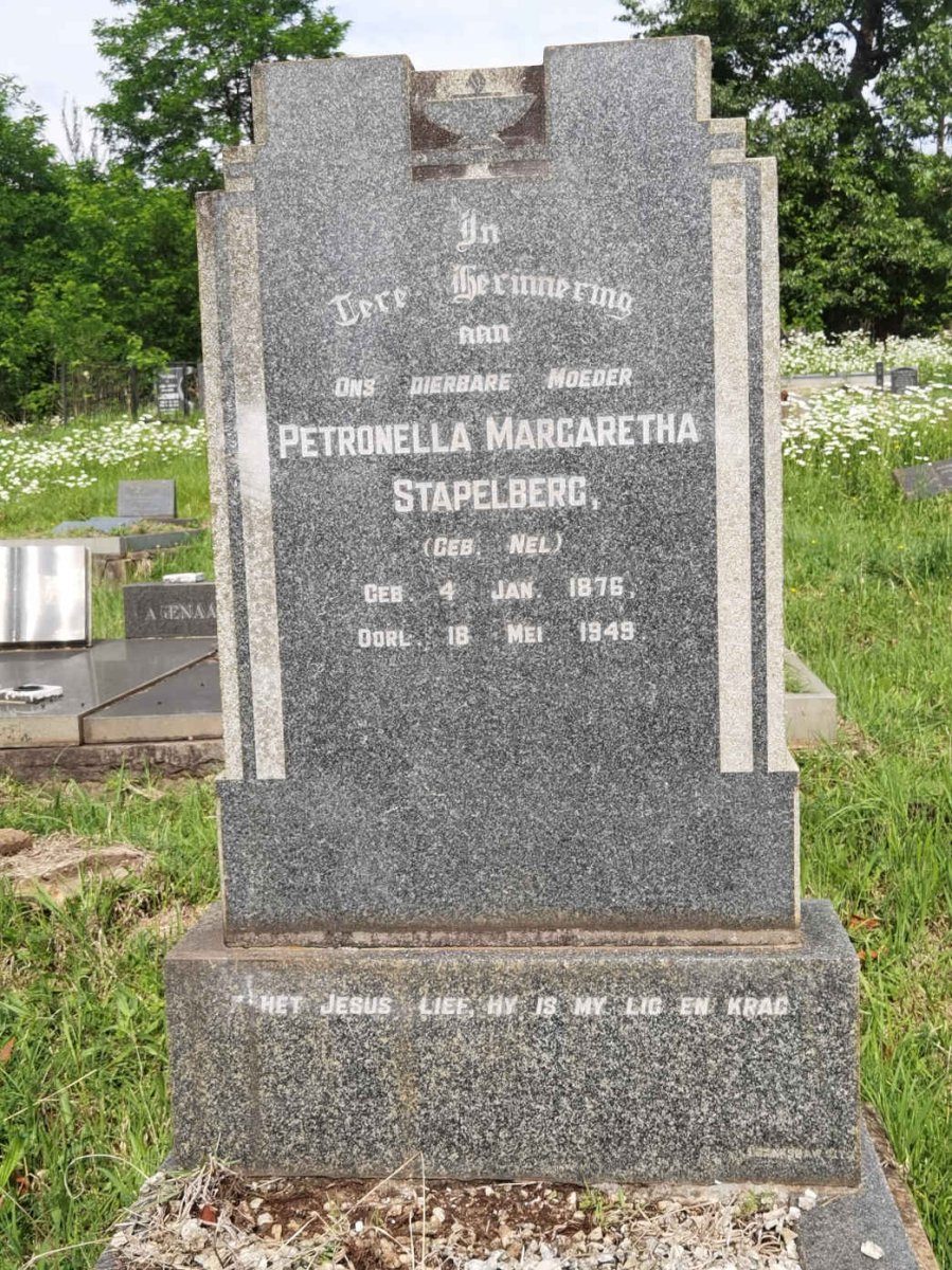STAPELBERG Petronella Margaretha nee NEL 1876-1949