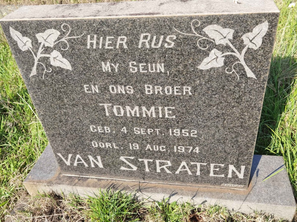 STRATEN Tommie, van 1952-1974