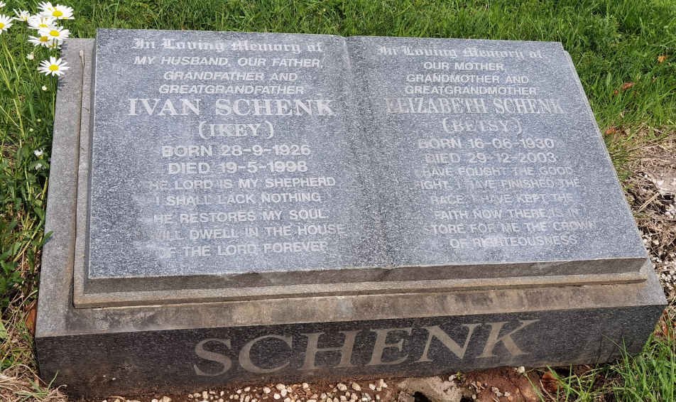 SCHENK Ivan 1926-1998 &amp; Elizabeth 1930-2003