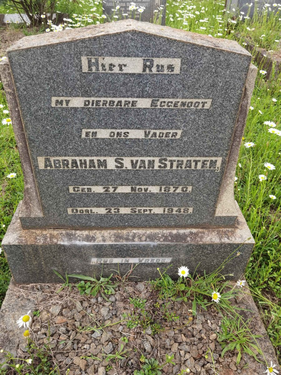 STRATEN Abraham S., van 1870-1948