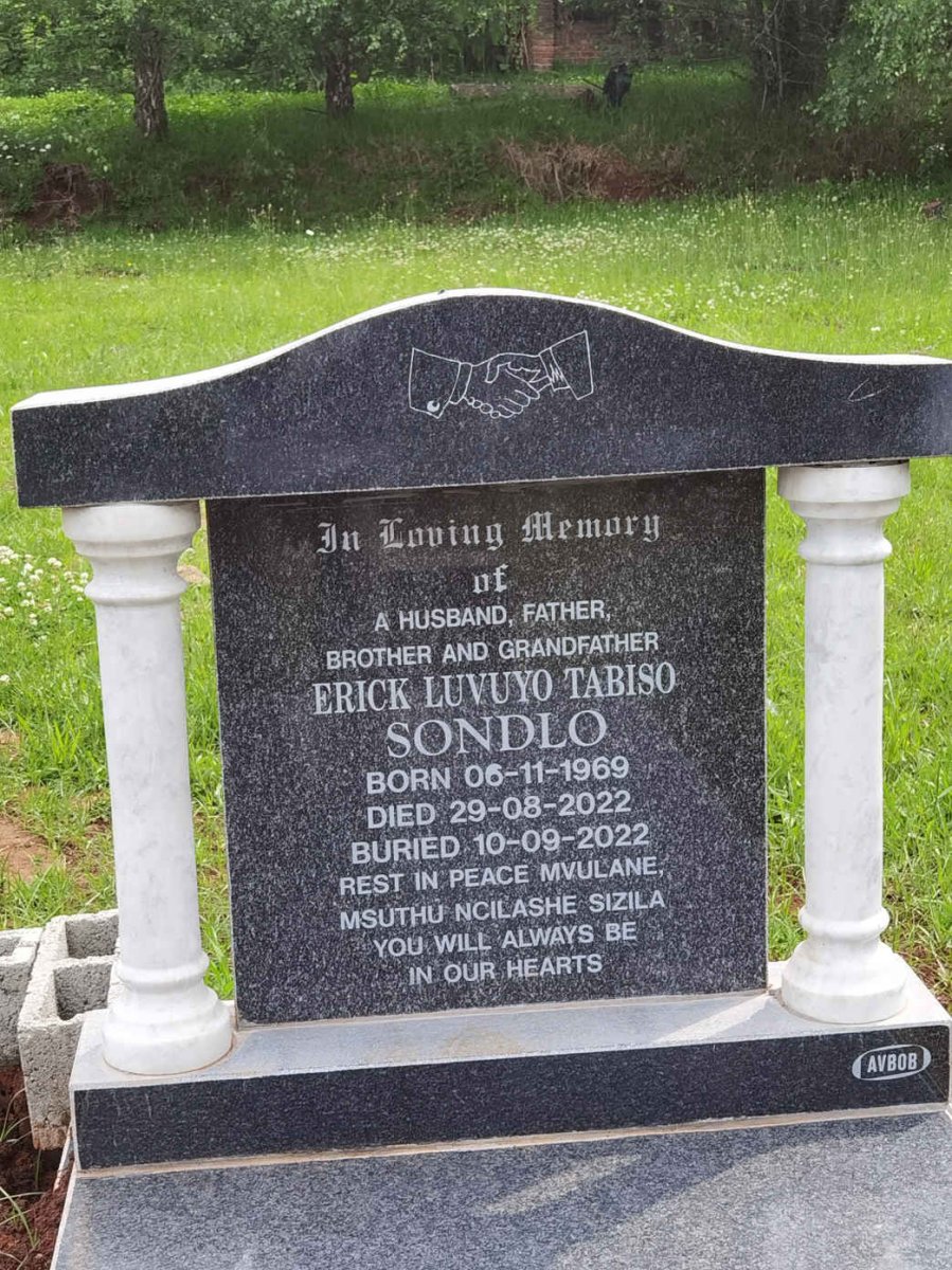 SONDLO Erick Luvuyo Tabiso 1969-2022