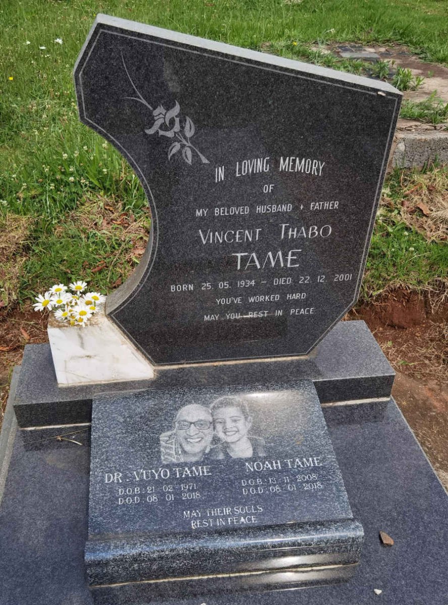 TAME Vincent Thabo 1934-2001 :: TAME Yuyo 1971-2018 :: TAME Noah 2008-2018