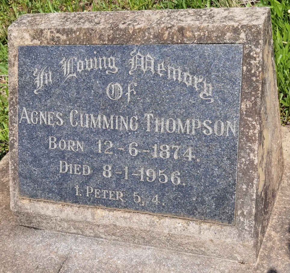 THOMPSON Agnes Cumming 1874-1956