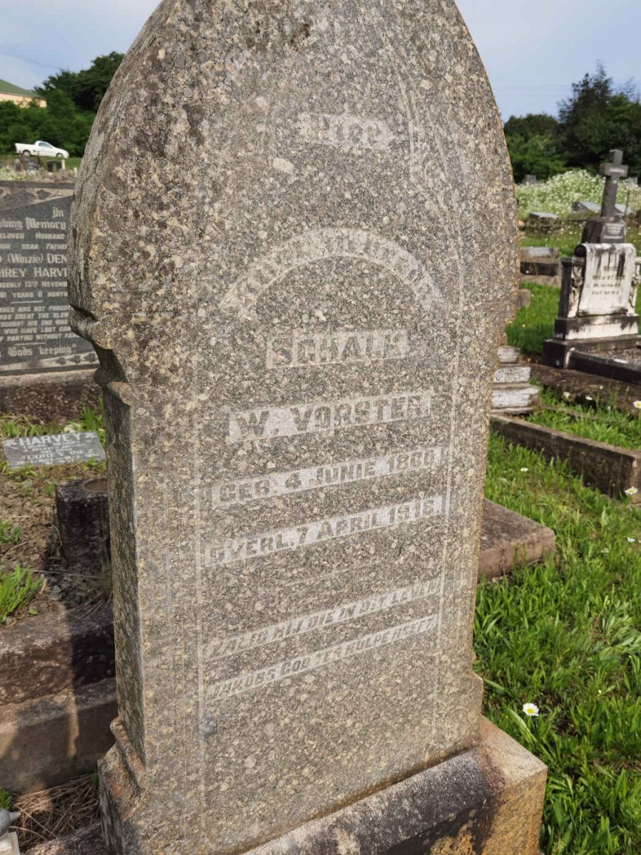 VORSTER Schalk W. 1860-1916