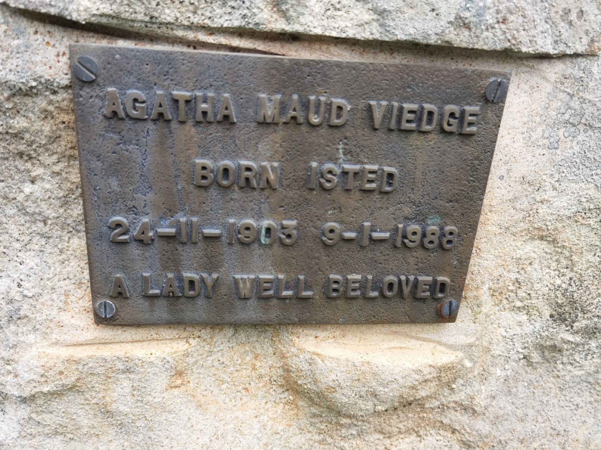 VIEDGE Agatha Maud nee ISTED 1905-1988