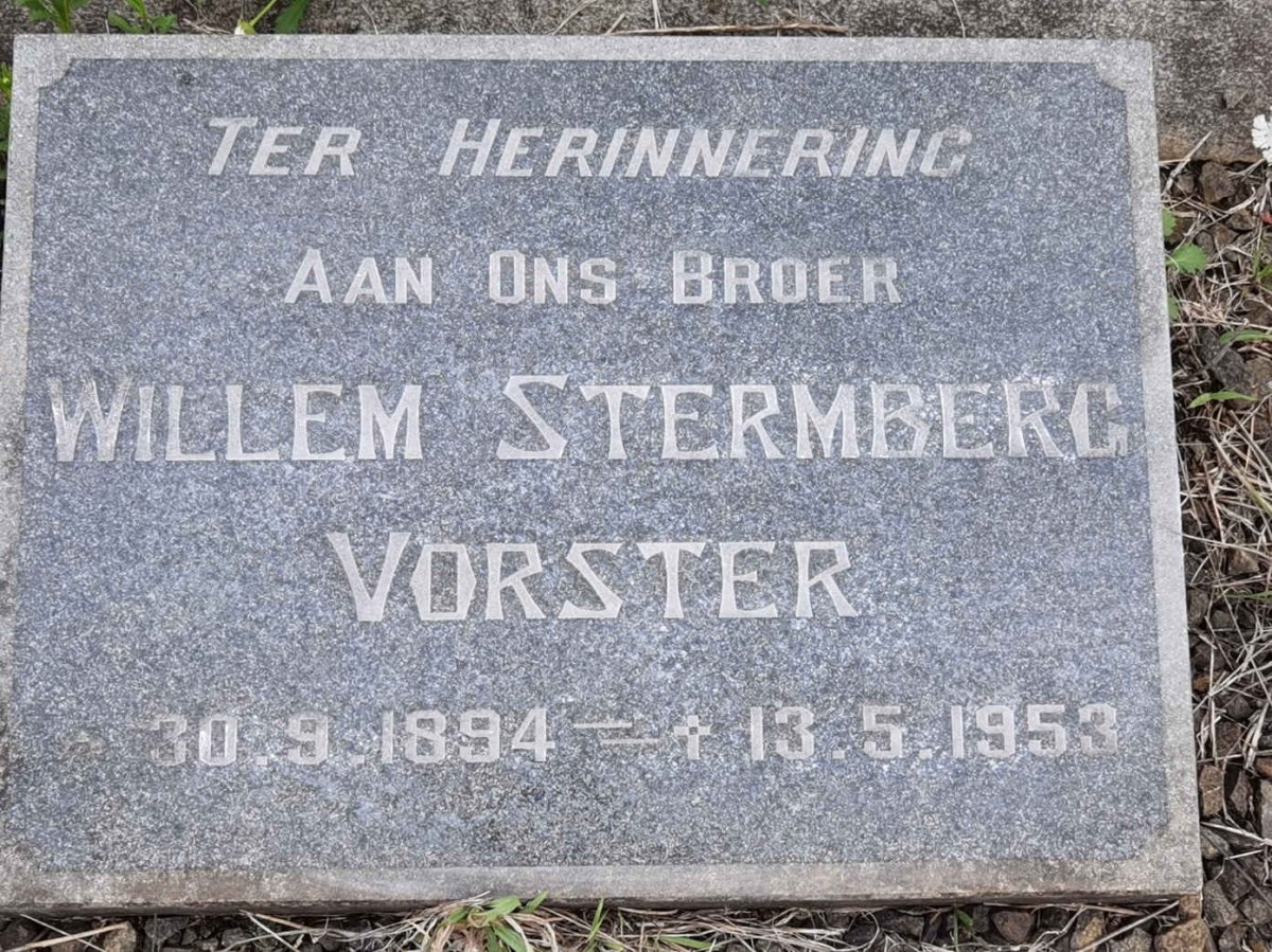 VORSTER Willem Stermberg 1894-1953