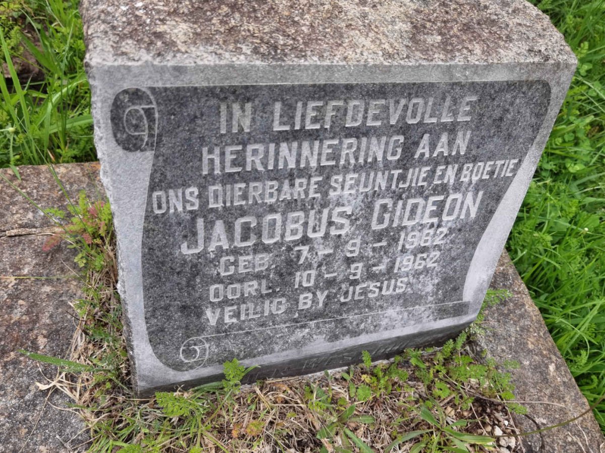 WESTHUIZEN Jacobus Gideon, v.d. 1962-1962