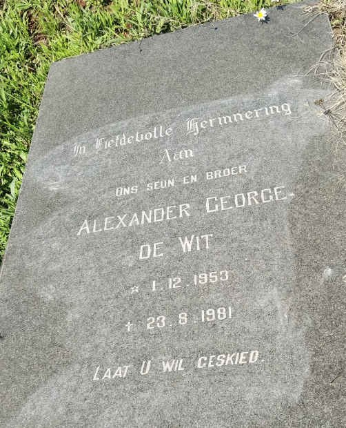 WIT Alexander George, de 1953-1981