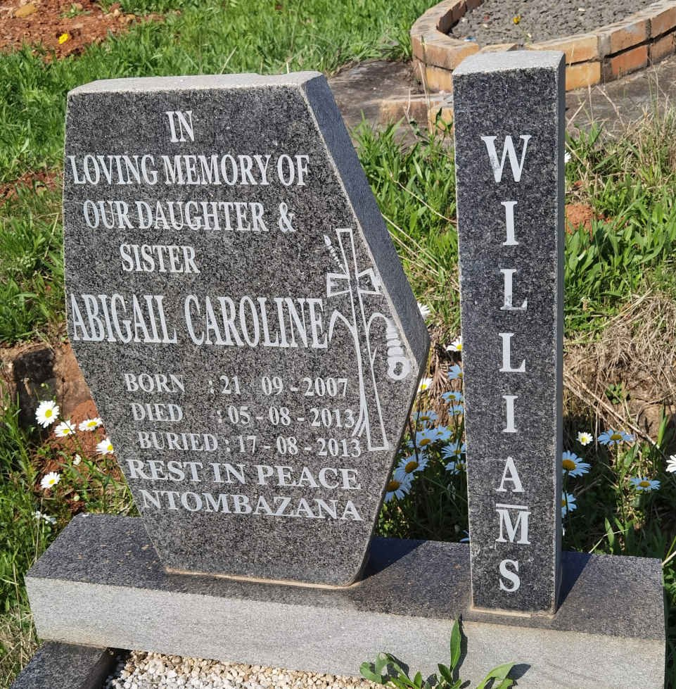 WILLIAMS Abigail Caroline 2007-2013