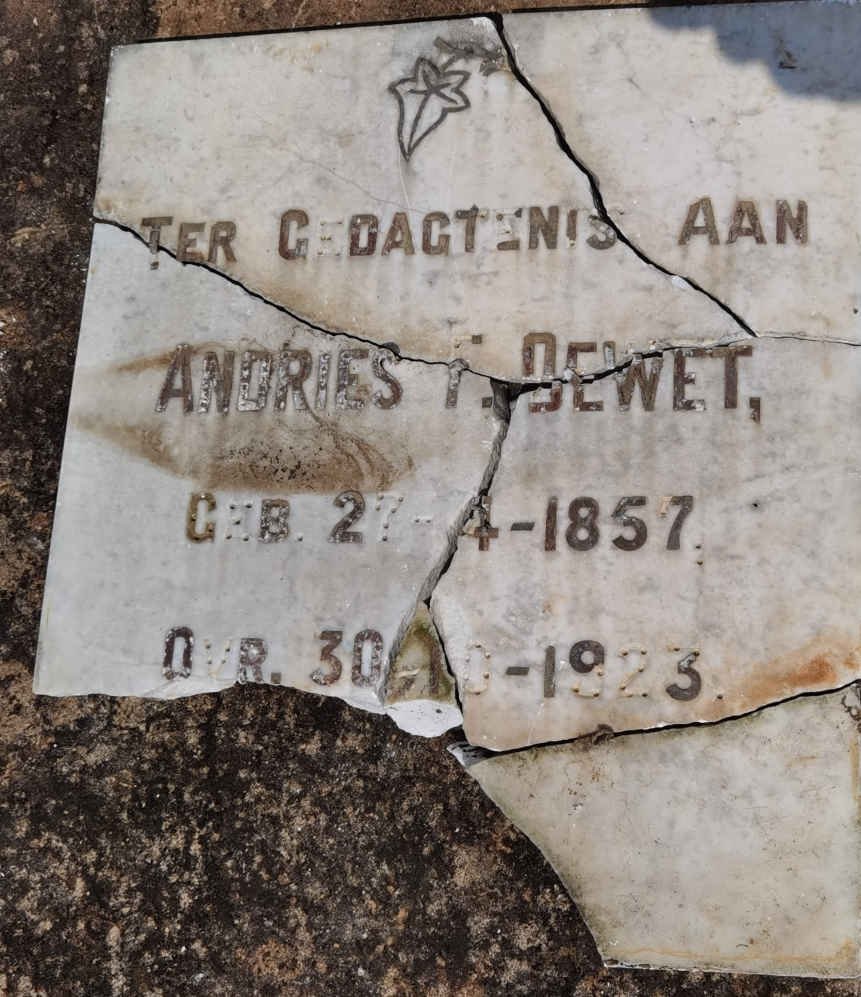 WET Andries F., de 1857-1923