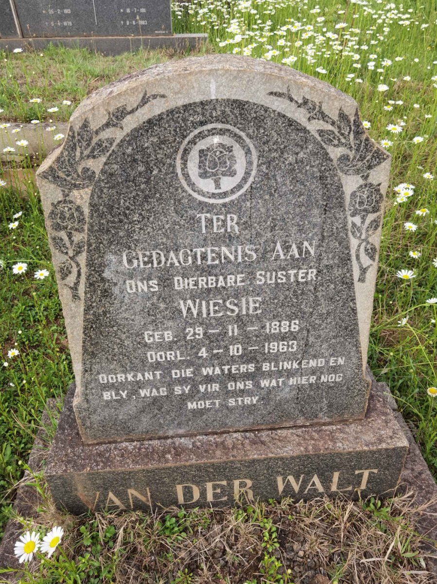 WALT Wiesie, van der 1886-1963