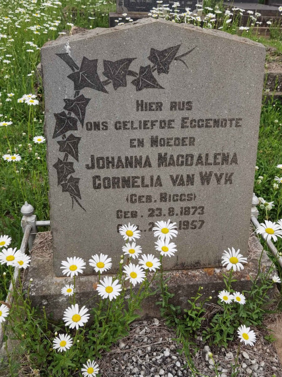 WYK Johanna Magdalena Cornelia, van nee BIGGS 1873-1957