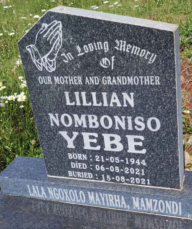 YEBE Lillian Nomboniso 1944-2021